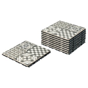 IKEA MÄLLSTEN decking, outdoor, indoor/outdoor, 9 sq feet, 9 pack Gray / White, Ikea Outlet | 9502ZYKLP