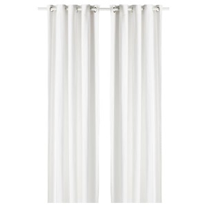 IKEA MOALINA curtains, 1 pair, 57x98 in White, Ikea Outlet | 9215IWUAJ