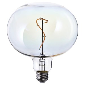 IKEA MOLNART LED bulb E26 260 lumen, ellipse shaped multicolor, 6 in, Ikea Outlet | 2085OTAHE