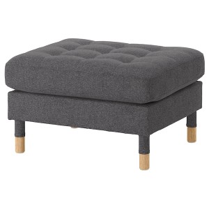 IKEA MORABO ottoman Gunnared Dark Gray / Wood, Ikea Outlet | 1974KBMTV