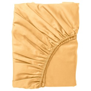 IKEA NATTJASMIN fitted sheet, Full/Double Yellow, Ikea Outlet | 5697IXCPZ
