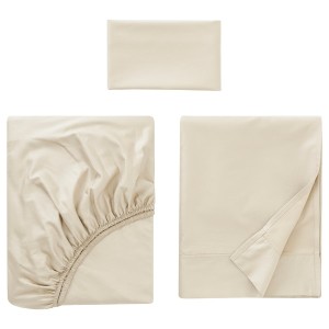 IKEA NATTJASMIN sheet set, Twin Light Beige, Ikea Outlet | 5693VBDRT