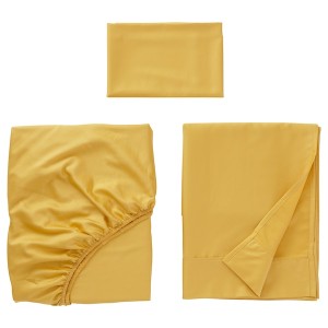 IKEA NATTJASMIN sheet set, Twin Yellow, Ikea Outlet | 1582AIWSL
