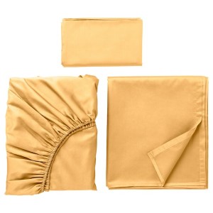 IKEA NATTJASMIN sheet set, Twin Yellow, Ikea Outlet | 1362ASURZ