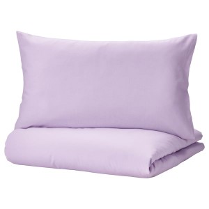 IKEA NATTSVÄRMARE duvet cover and pillowcase(s), Twin Lilac, Ikea Outlet | 4731EDTRC