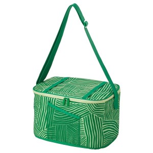 IKEA NÄBBFISK cooler bag, patterned/green, 14 ¼x10 ¼x8 ¾ in, Ikea Outlet | 6972UXRCY