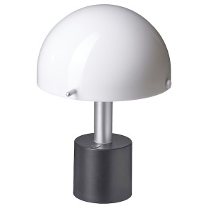 IKEA NÖDMAST LED portable lamp, battery operated, white/black, 10 ¼ in, Ikea Outlet | 2916GIYJR