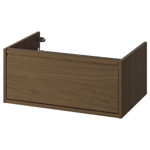 IKEA ÄNGSJÖN Bathroom vanity with drawer, 30x21x13 1/8 in Brown Oak Effect, Ikea Outlet | 2860IFMXA