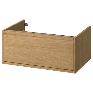 IKEA ÄNGSJÖN Bathroom vanity with drawer, 30x21x13 1/8 in Oak Effect, Ikea Outlet | 0586RHECL
