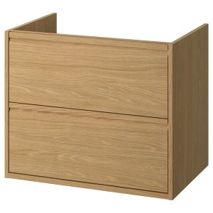 IKEA ÄNGSJÖN Bathroom vanity with drawers, 30x21x25 1/8 in Oak Effect, Ikea Outlet | 2813JGWBL
