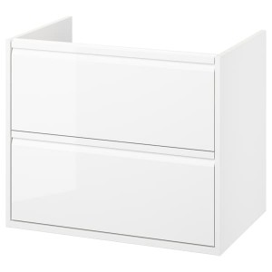 IKEA ÄNGSJÖN Bathroom vanity with drawers, 30x21x25 1/8 in High Gloss White, Ikea Outlet | 8953LAMKG