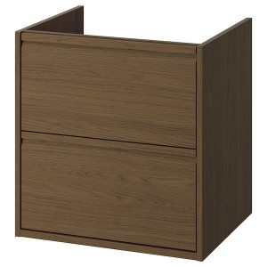 IKEA ÄNGSJÖN Bathroom vanity with drawers, 24x21x25 1/8 in Brown Oak Effect, Ikea Outlet | 9487XRFEN