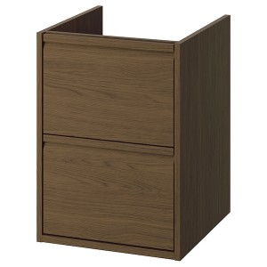 IKEA ÄNGSJÖN Bathroom vanity with drawers, 18x21x25 1/8 in Brown Oak Effect, Ikea Outlet | 3718GLUNH
