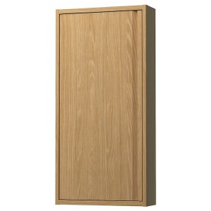 IKEA ÄNGSJÖN wall cabinet with door, 18x6x37 in Oak Effect, Ikea Outlet | 5174RONZB