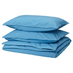 IKEA ÄNGSLILJA duvet cover and pillowcase(s), Full/Queen (Double/Queen) Blue, Ikea Outlet | 4965TLVSA
