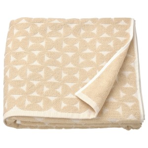 IKEA ÄNGSNEJLIKA bath sheet, 39x59 in Light Beige, Ikea Outlet | 8376HNVRQ