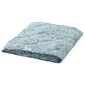 IKEA ÄNGSSTAMFLY duvet insert, light warm, blue/white, Twin, Ikea Outlet | 2491HBKGQ