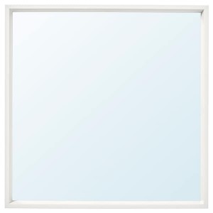 IKEA NISSEDAL mirror, 25 5/8x25 5/8 in White, Ikea Outlet | 7284QHYTZ