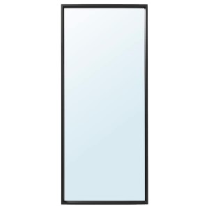 IKEA NISSEDAL mirror, 25 5/8x59 in Black, Ikea Outlet | 9078XQBPG