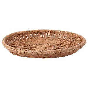 IKEA NÖJAKTIG decoration dish, rattan, 17 in, Ikea Outlet | 4023CJHNW