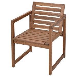IKEA NÄMMARÖ armchair, outdoor Light Brown Stained, Ikea Outlet | 8274MDCRY