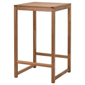 IKEA NÄMMARÖ bar table, outdoor, light brown stained, 24 3/4x24 3/4 in, Ikea Outlet | 2470LKNCU