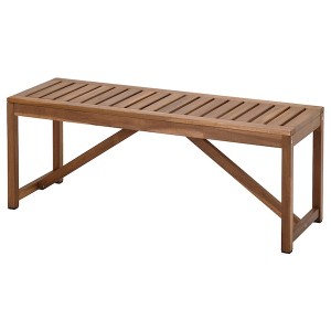 IKEA NÄMMARÖ bench, outdoor, light brown stained, 47 1/4 in, Ikea Outlet | 7591DKETV