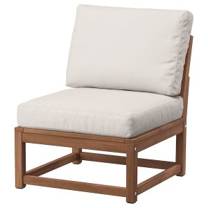 IKEA NÄMMARÖ chair, outdoor Light Brown Stained / Frösön / Duvholmen Beige, Ikea Outlet | 4109EVICY