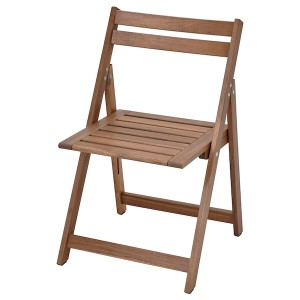 IKEA NÄMMARÖ chair, outdoor, foldable Light Brown Stained, Ikea Outlet | 9013QKOHA
