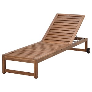 IKEA NÄMMARÖ chaise Outdoor Light Brown Stained, Ikea Outlet | 5796NYKFB