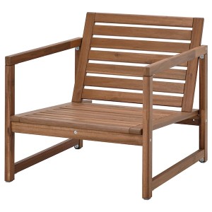 IKEA NÄMMARÖ lounge chair, outdoor, light brown stained, Ikea Outlet | 8149LJMRP