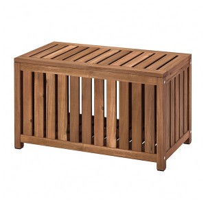 IKEA NÄMMARÖ storage box, light brown stained indoor/outdoor, 31 1/2x15 3/4x17 3/4 in, Ikea Outlet | 3014HQUIR