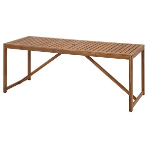 IKEA NÄMMARÖ table, outdoor, light brown stained, 78 3/4x29 1/2 in, Ikea Outlet | 0827ZTEMP