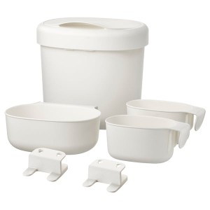 IKEA ÖNSKLIG Racks for changing table, set of 4, white, Ikea Outlet | 3684KRDYO