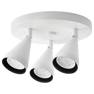 IKEA NÄVLINGE Ceiling spotlight with 3 lights, white, Ikea Outlet | 3054JAOPC
