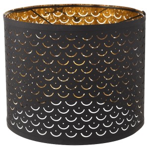 IKEA NYMÖ Lamp shade, brass color, 13 in Black, Ikea Outlet | 8673JQGED