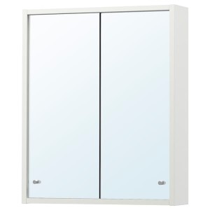 IKEA NYSJÖN mirror cabinet, 19 5/8x23 5/8 in White, Ikea Outlet | 9174FMUPI