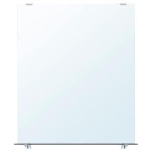 IKEA NYSJÖN mirror with shelf, white, 19 5/8x23 5/8 in, Ikea Outlet | 3860YEKBW