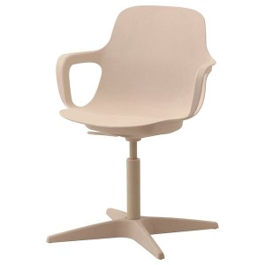 IKEA ODGER swivel chair, white/beige, Ikea Outlet | 9524EBQWT