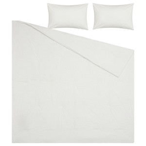 IKEA OFELIA VASS comforter set, King White, Ikea Outlet | 0492DNOKY