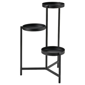 IKEA OLIVBLAD plant stand, indoor/outdoor, 22 ¾ in Black, Ikea Outlet | 4827OFBSL
