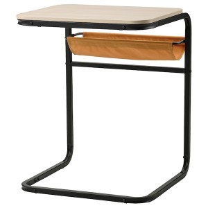 IKEA OLSERÖD side table, 20 7/8x19 5/8 in Anthracite / Birch Effect Dark Yellow, Ikea Outlet | 3894INRXY