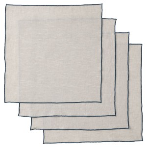 IKEA OMBONAD napkin, natural/beige, 14x14 in, 4 pack, Ikea Outlet | 0852XPNRZ