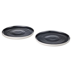 IKEA OMBONAD plate, dark gray, 10 in, 2 pack, Ikea Outlet | 4028MLYBX