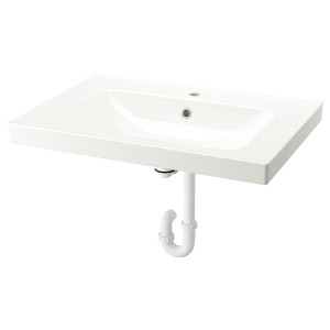 IKEA ORRSJÖN sink with water trap, 31x21 3/4 in White, Ikea Outlet | 8467YJCON