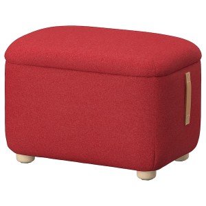 IKEA OSKARSHAMN ottoman with storage Tonerud Red, Ikea Outlet | 1269SCOZQ