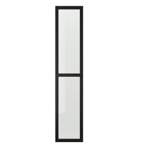 IKEA OXBERG glass door, 15 3/4x75 5/8 in Black Oak Effect, Ikea Outlet | 4267SMCKO