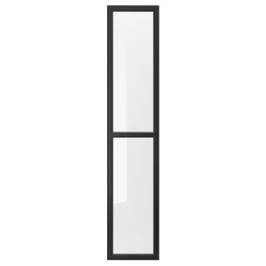 IKEA OXBERG glass door, 15 3/4x75 5/8 in Black / Brown, Ikea Outlet | 8106DTWBZ