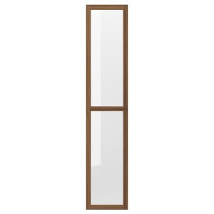 IKEA OXBERG glass door, 15 3/4x75 5/8 in Brown Walnut Effect, Ikea Outlet | 5620PAVLY