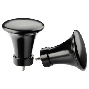 IKEA PADDFOT finials, 1 pair Metal / Black, Ikea Outlet | 6319JDBQS